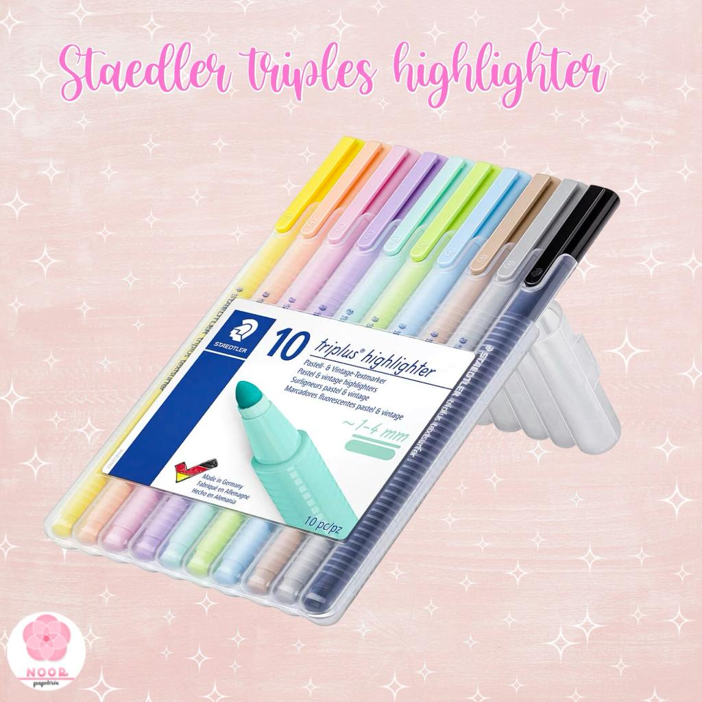 Evidenziatori STAEDTLER Triplus - 6 Colori Pastello, Punta Conica 1-4mm