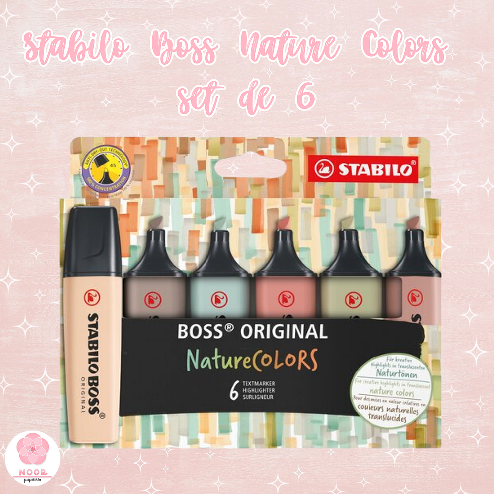 Set 6 destacadores Stabilo Boss Nature Colors 