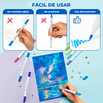 Ohuhu 36 Marcadores Acrílicos Doble Punta (Pincel y Fina)