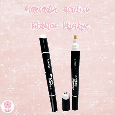 Marcador Acrílico doble punta Ohuhu Blanco 