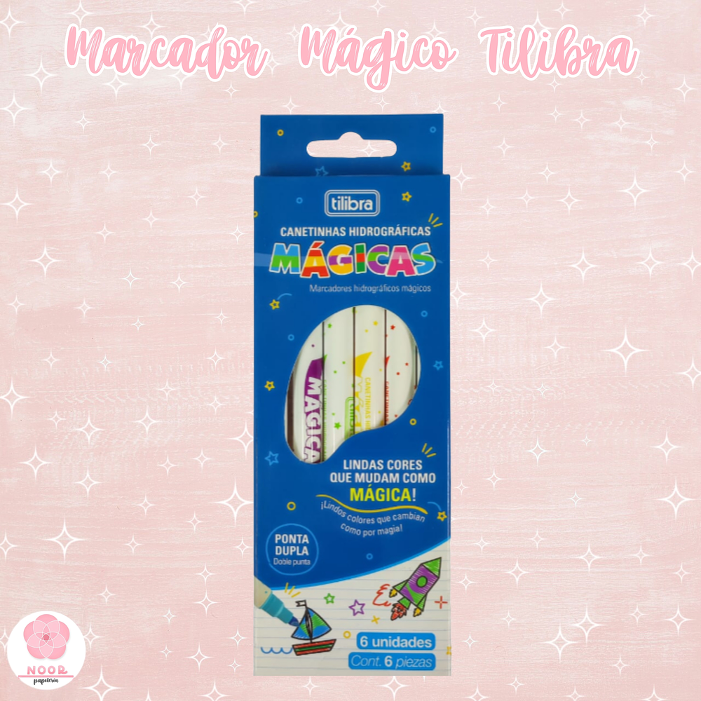 Marcadores Hidrográficos Mágicos Tilibra  6 Colores