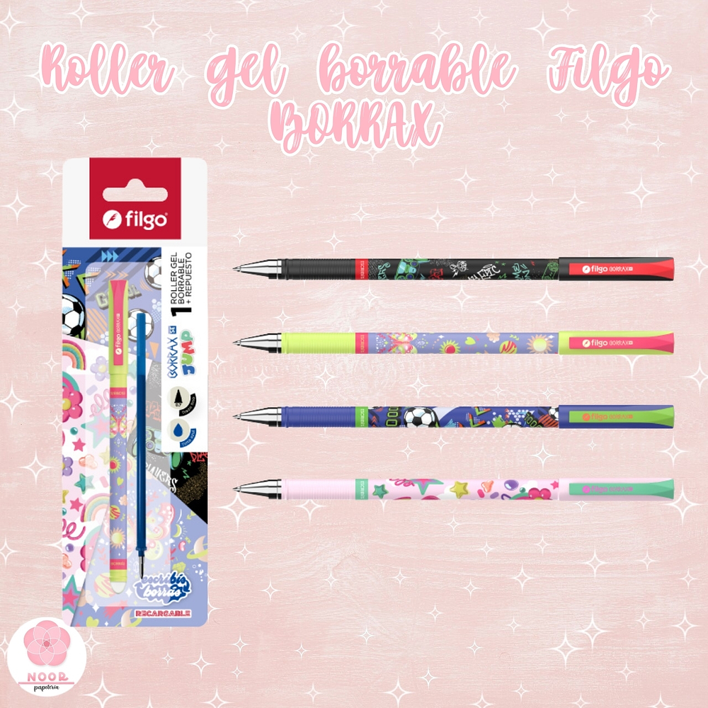 Filgo Roller Gel Borrable Borrax SE Azul + Repuesto