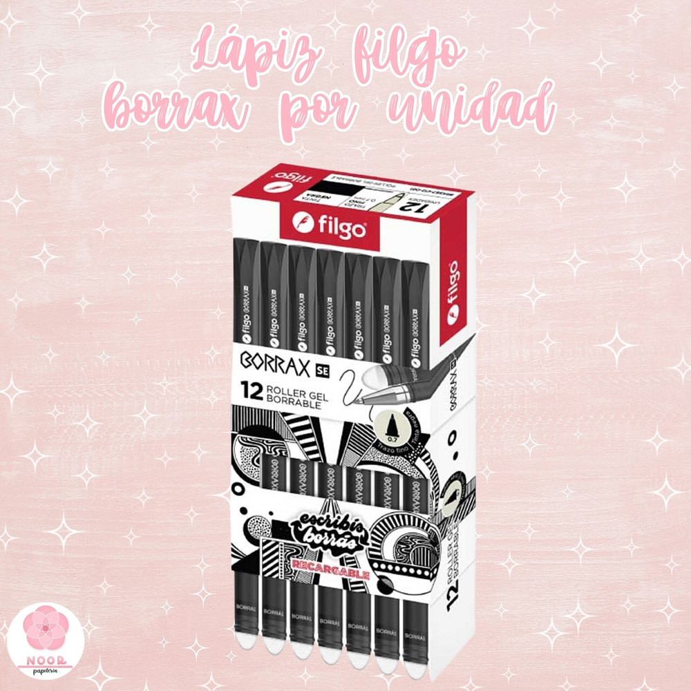 Roller Gel Borrable Borrax SE Filgo Negro Unidad 
