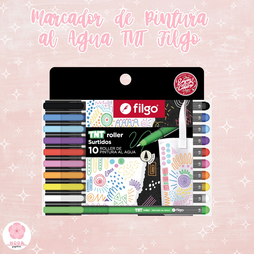 Set 10 marcador de Pintura al Agua TNT Roller Filgo