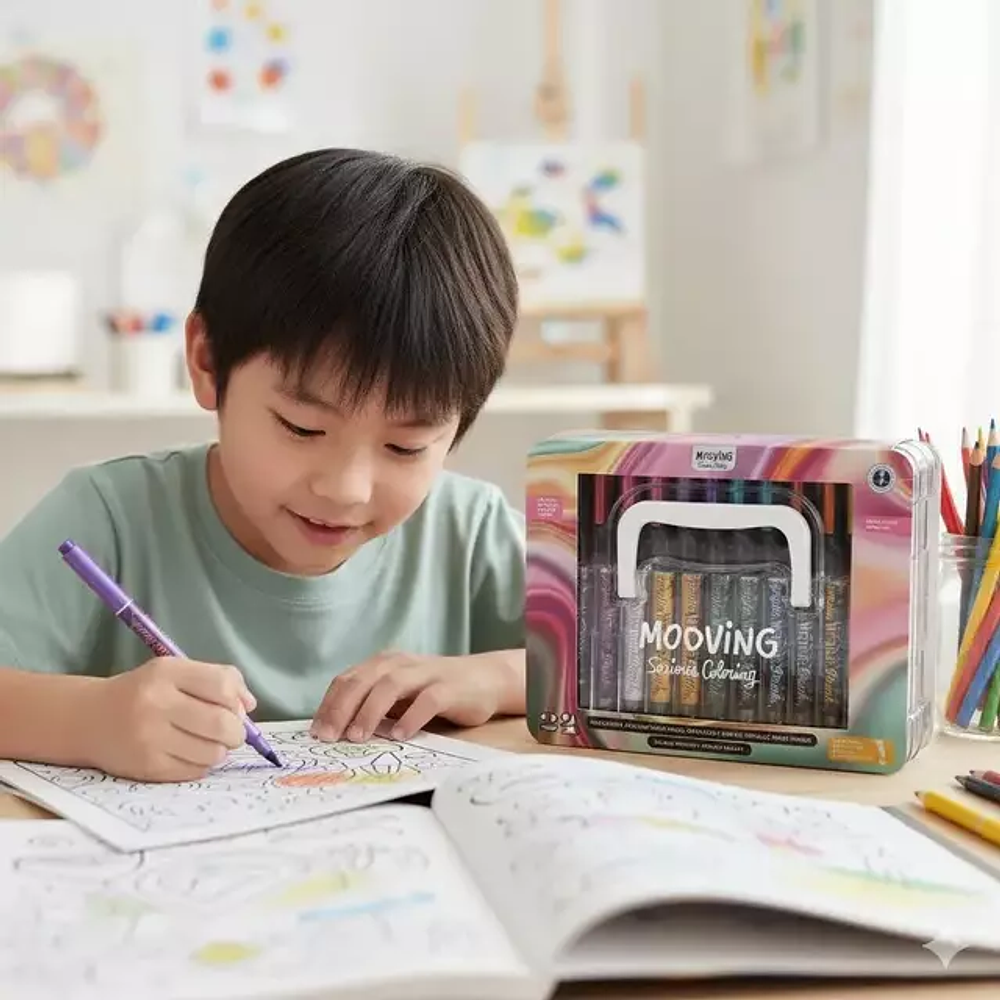 Set de 24 marcadores acrílicos metálicos Mooving