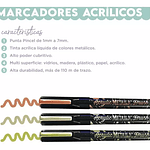 Set de 12 marcadores acrílicos metálicos Mooving 