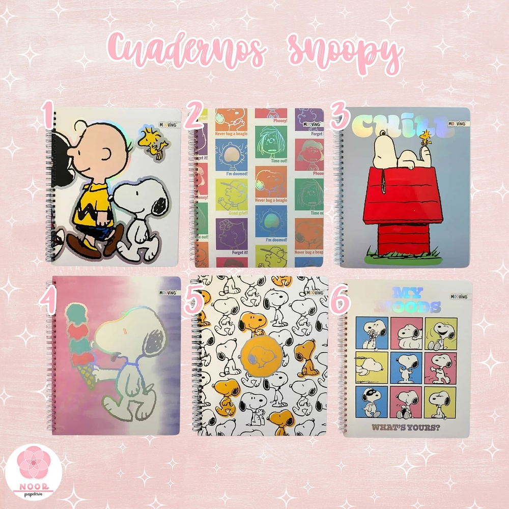 Cuaderno Universitario Snoopy 100 Hojas Mooving