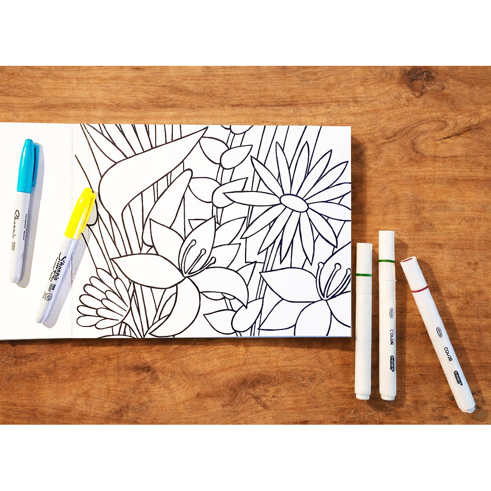 Libro para Colorear Flores