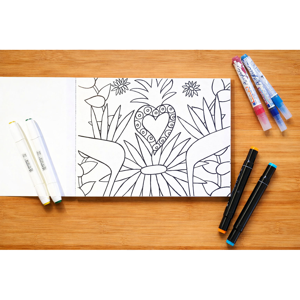 Libro para Colorear Flores