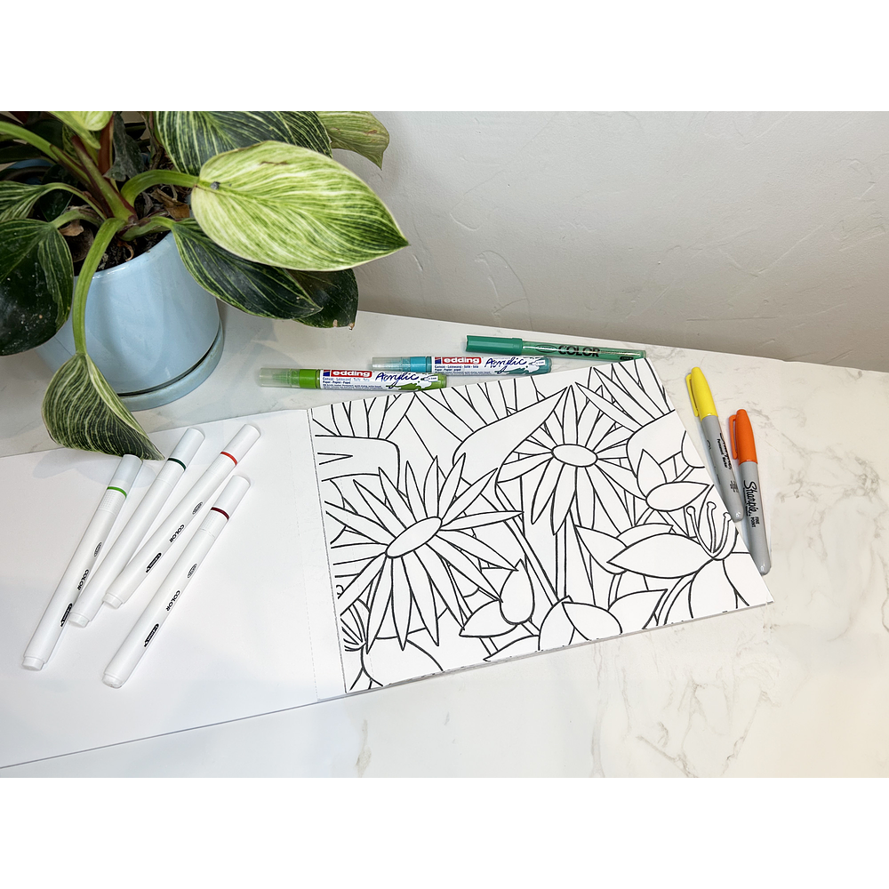 Libro para Colorear Flores