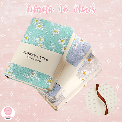 Cuaderno Flores A6