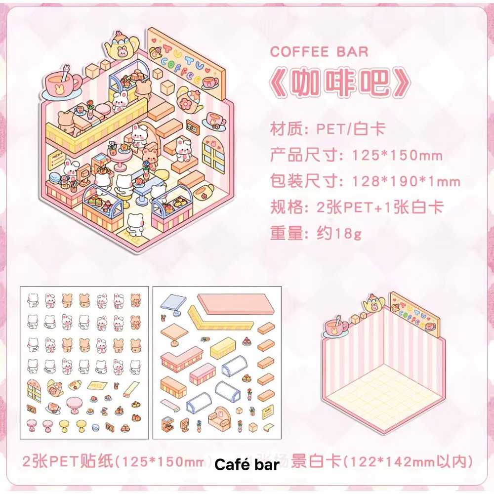 Set de Stickers Decorativos Escenarios