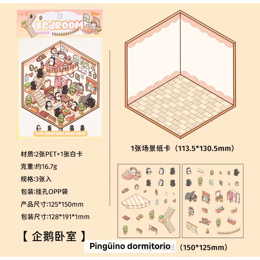 Set de Stickers Decorativos Escenarios