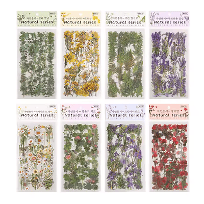 Stickers Natural Series 6 Láminas Botánicas