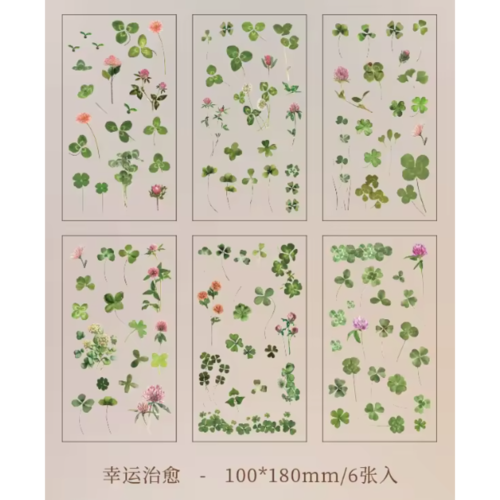 Stickers Natural Series 6 Láminas Botánicas