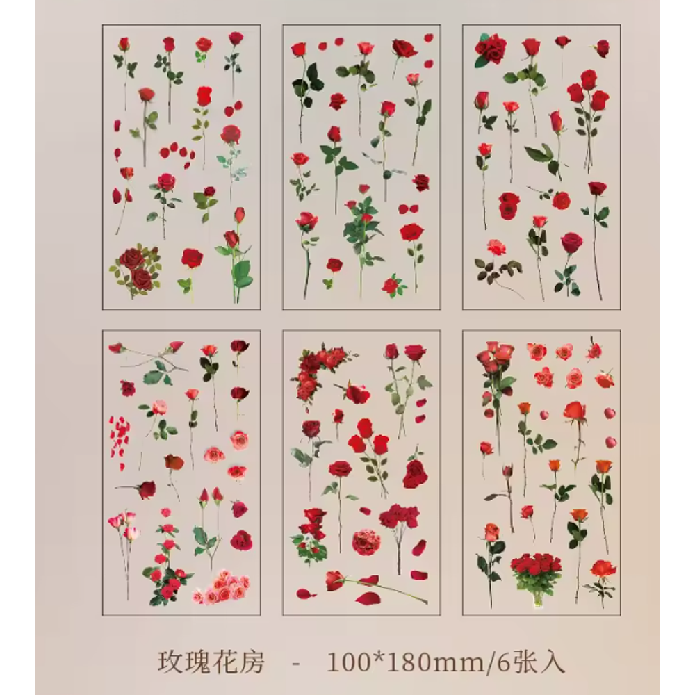 Stickers Natural Series 6 Láminas Botánicas