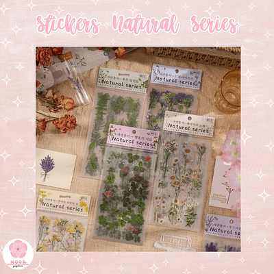 Stickers Natural Series 6 Láminas Botánicas