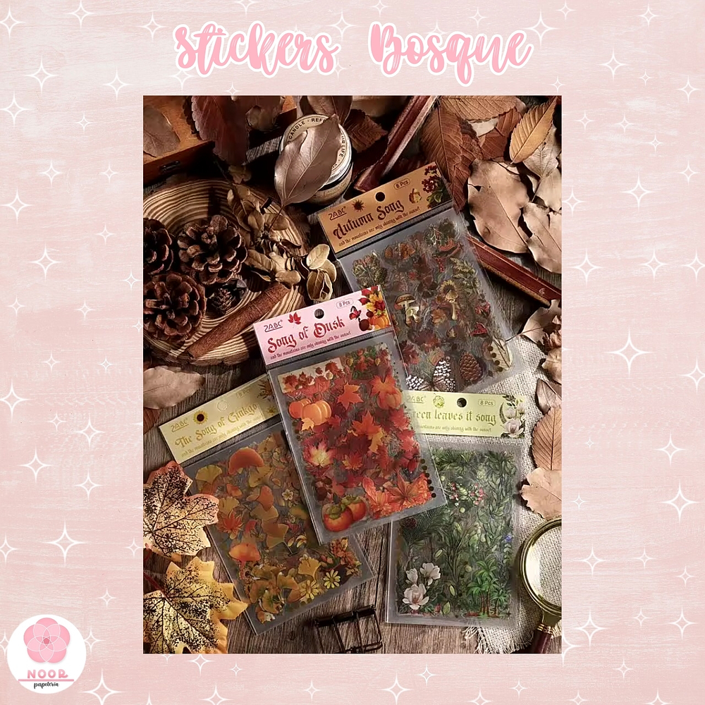 Stickers Bosque Colección Botánica Otoñal