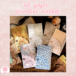Set Papel Decorativo Vintage  Lace Collection