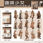 Set Stickers PET Girls Vintage  30 Piezas
