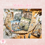 Set Stickers PET Girls Vintage  30 Piezas