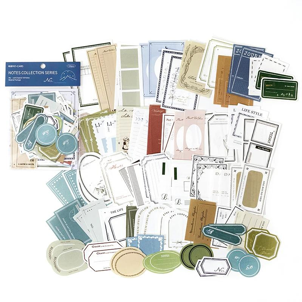 Set Papel Decorativo Vintage 100 Piezas