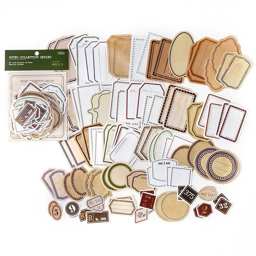 Set Papel Decorativo Vintage 100 Piezas