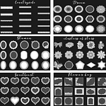 Set Stickers Encaje Blanco Vintage 30 Piezas