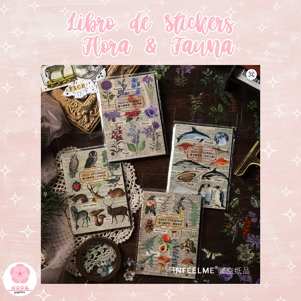 Libro de Stickers Flora & Fauna 20 Hojas