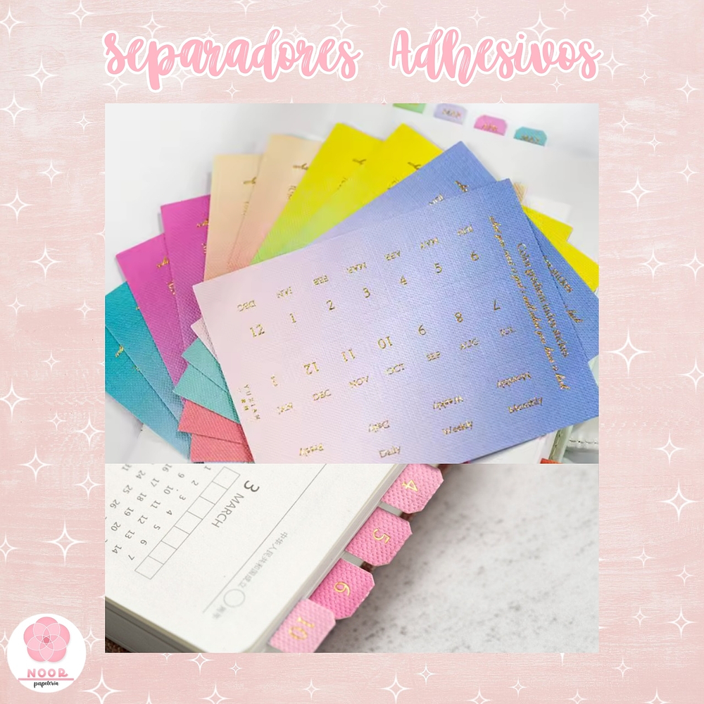 Separadores Adhesivos Mensuales 10 Hojas
