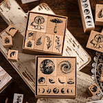 Set Sellos de Madera Vintage 7 Piezas