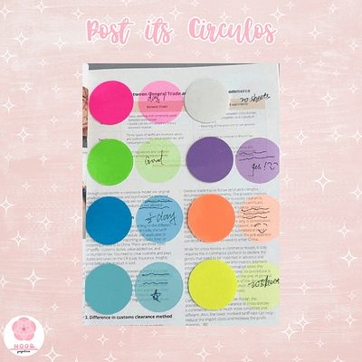 Notas Adhesivas Circulares – 160 Hojas (8 Colores)