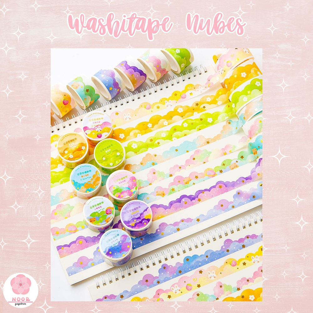 Washi Tape Borde Ondulado Dreamy Clouds