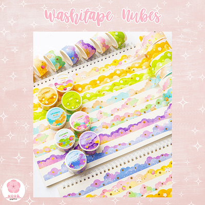 Washi Tape Borde Ondulado Dreamy Clouds
