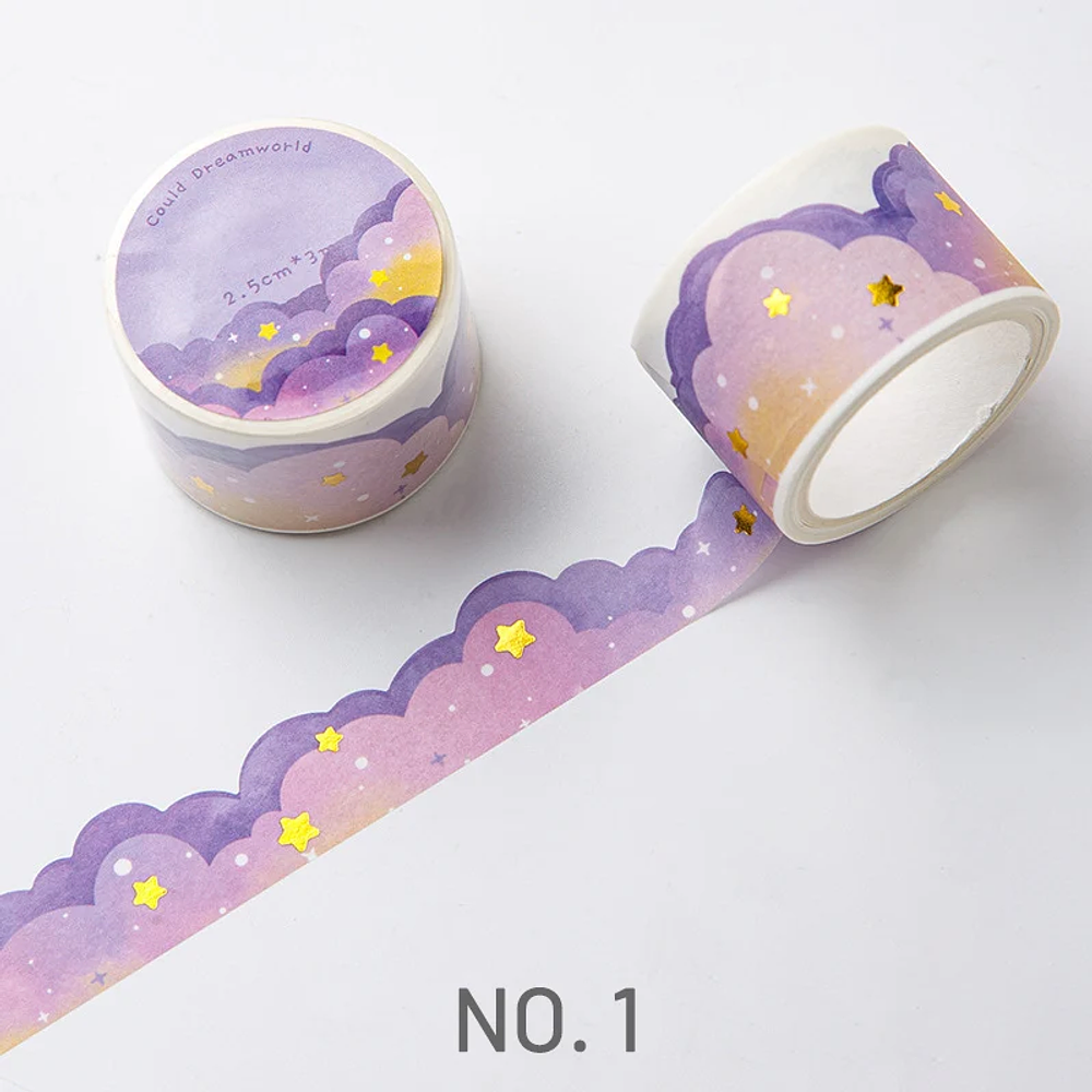 Washi Tape Borde Ondulado Dreamy Clouds