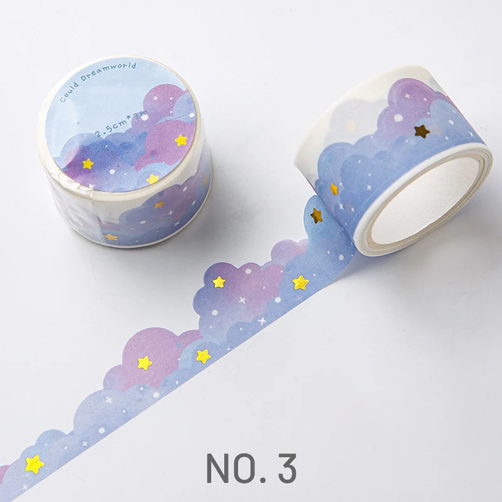 Washi Tape Borde Ondulado Dreamy Clouds