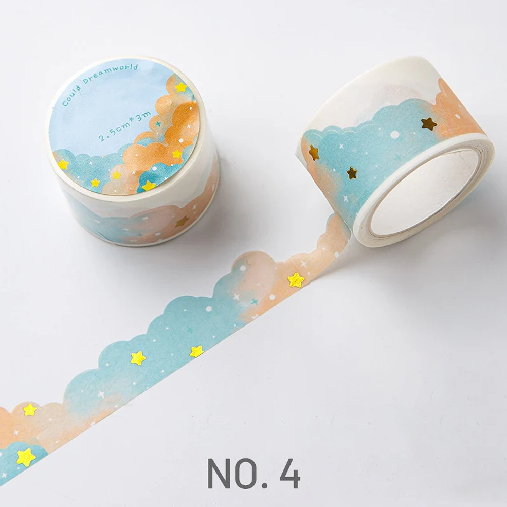 Washi Tape Borde Ondulado Dreamy Clouds
