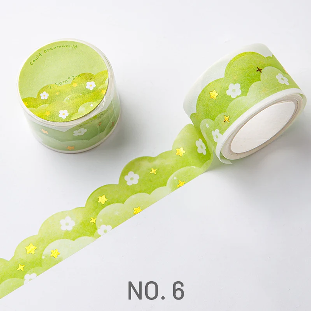 Washi Tape Borde Ondulado Dreamy Clouds