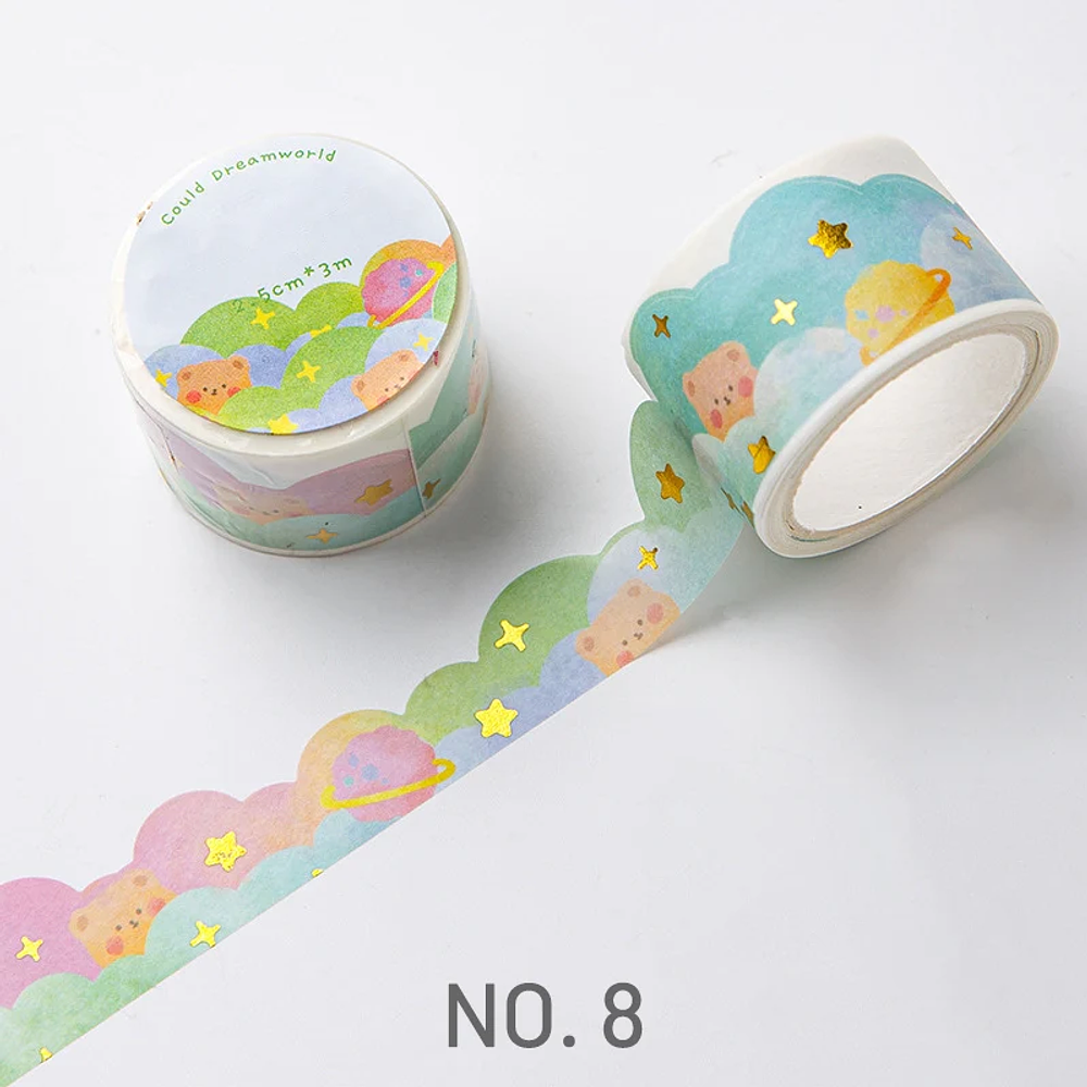 Washi Tape Borde Ondulado Dreamy Clouds
