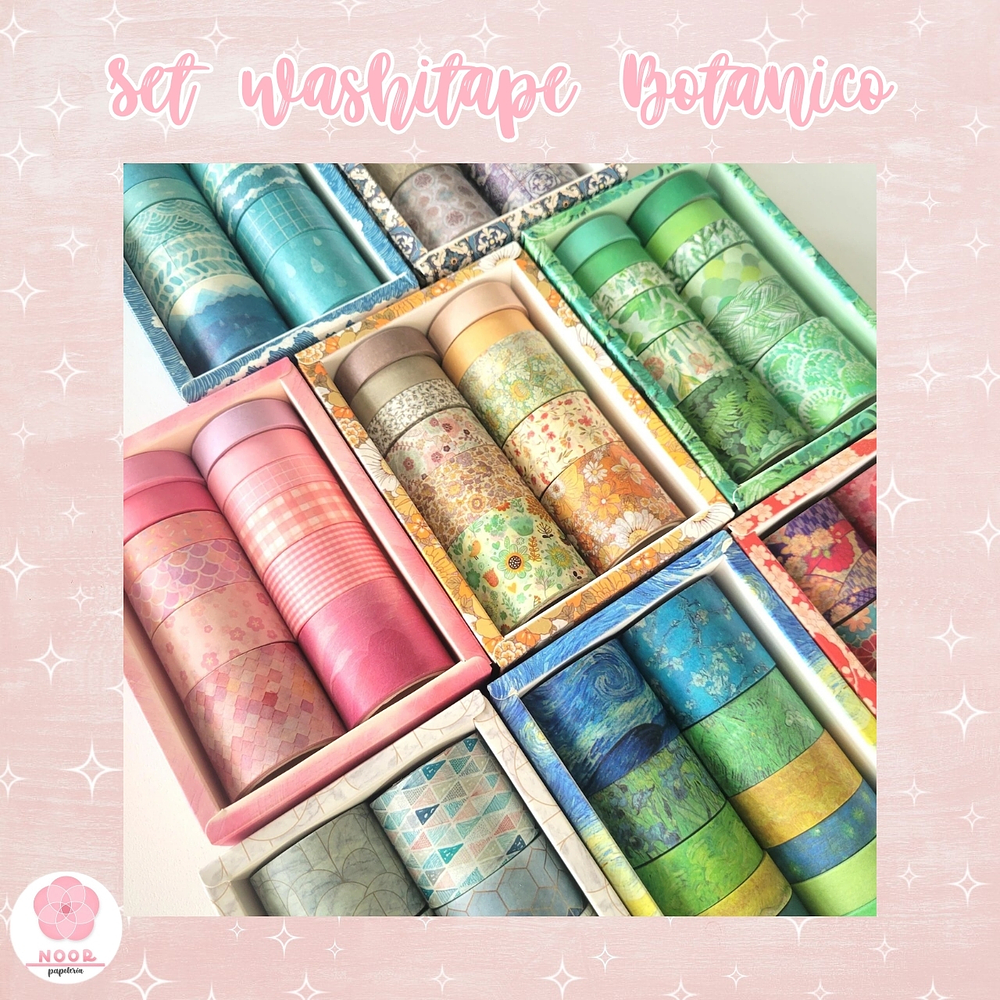 Set 12 Washitapes – Diseños Variados