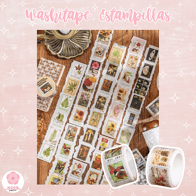 Washitape Estampillas Vintage