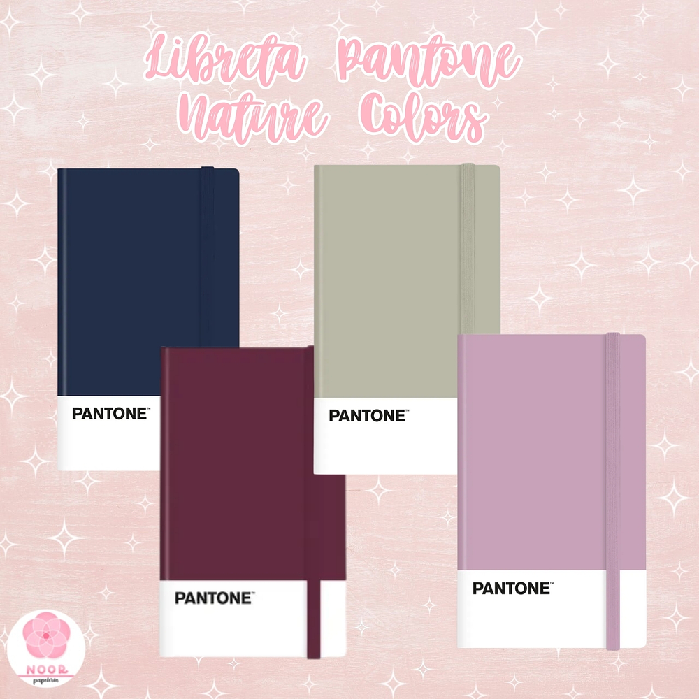 Libreta Pantone Grande Con Elástico Nature Colors