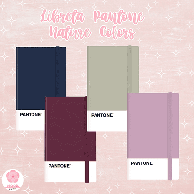 Libreta Pantone Grande Con Elástico Nature Colors
