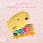Set Himi pintura gouache metalizada 18 colores 30 ml