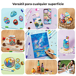 Set Ohuhu 72 marcadores acrílicos Akaka puntas pincel & fina