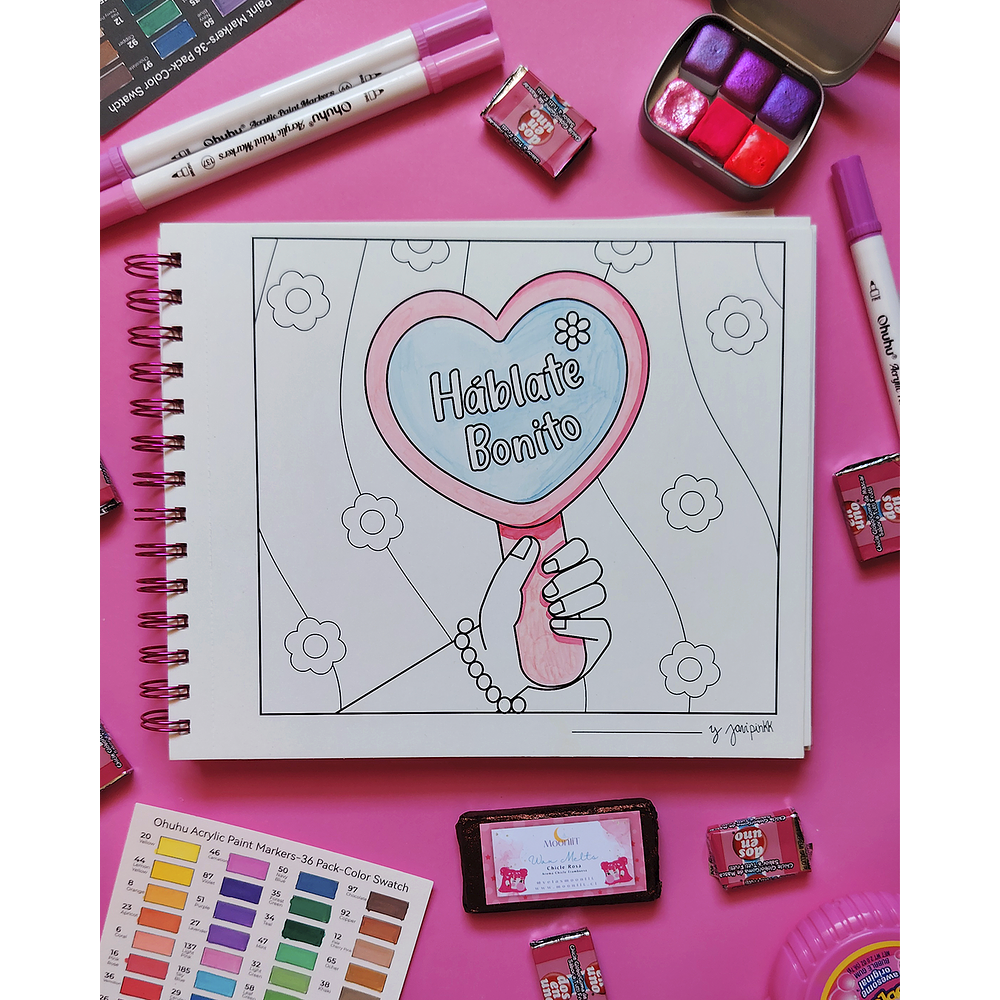 Libro para Colorear Chicle Rosa By Javipinkk