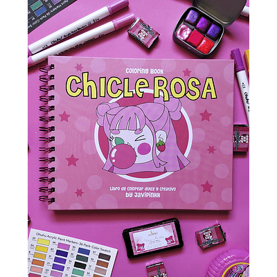 Libro para Colorear Chicle Rosa By Javipinkk