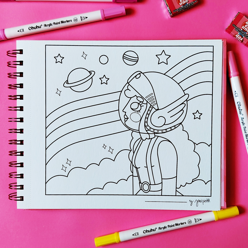 Libro para Colorear Chicle Rosa By Javipinkk