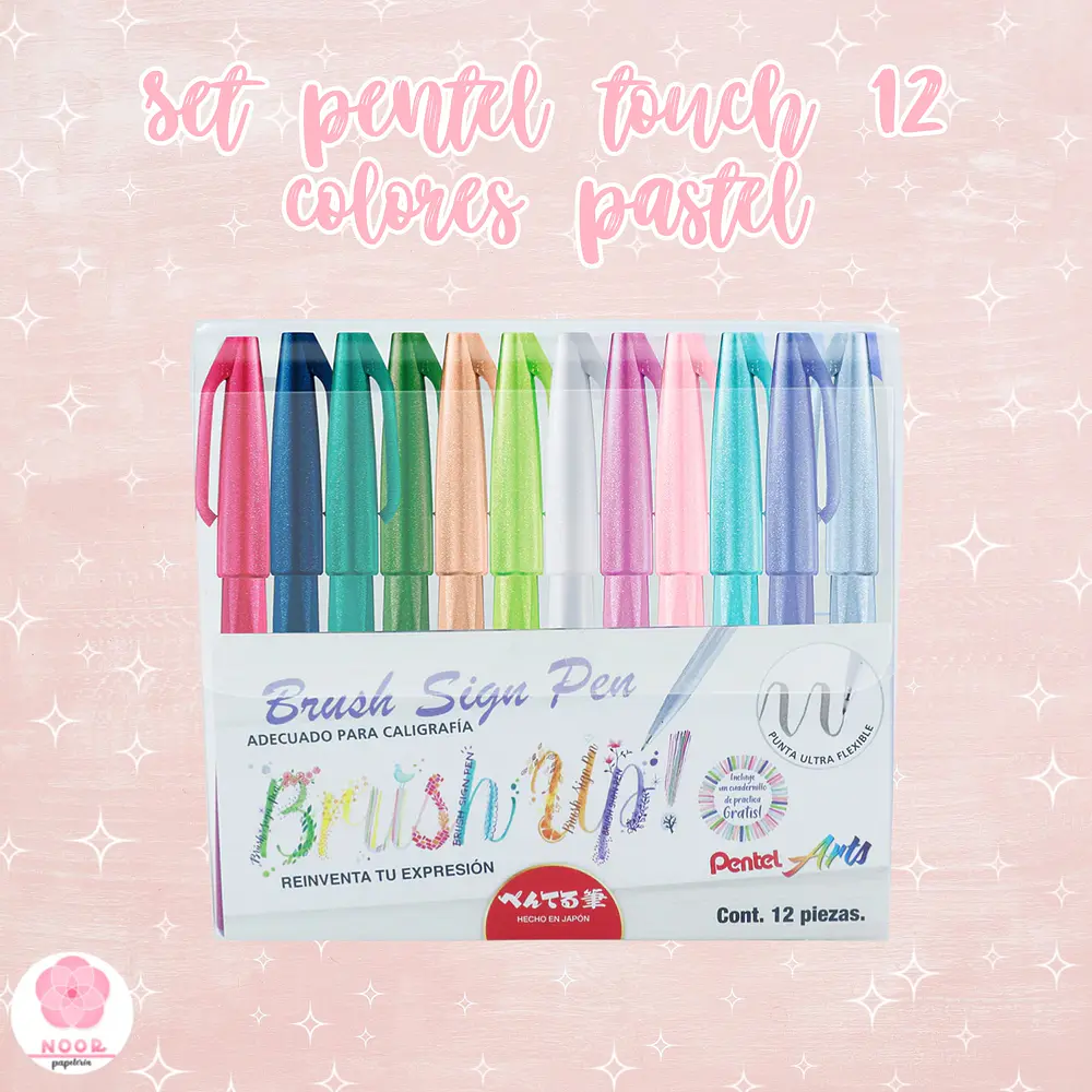 Pentel Touch Set 12 Colores Pastel