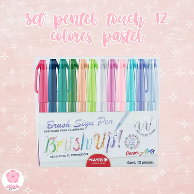 Pentel Touch Set 12 Colores Pastel